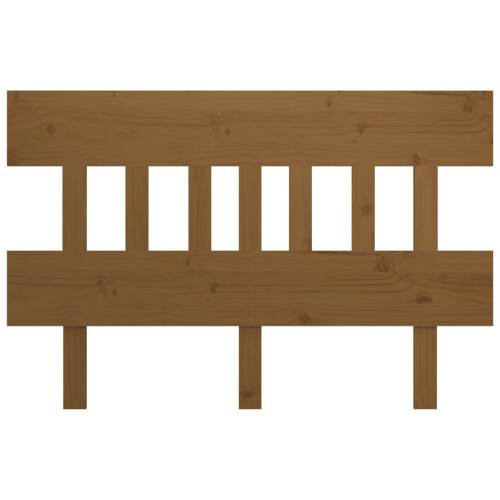 Berkfield Bed Headboard Honey Brown 203.5x3x81 cm Solid Wood Pine 2