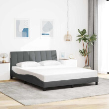 vidaXL sengestel uden madras mørkegrå 160x200 cm betrukket med stof