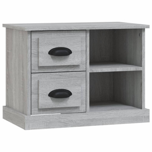Berkfield Bedside Cabinet Grey Sonoma 60x35.5x45 cm 1