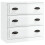 Berkfield Sideboard High Gloss White 70x35.5x67.5 cm Engineered Wood 2