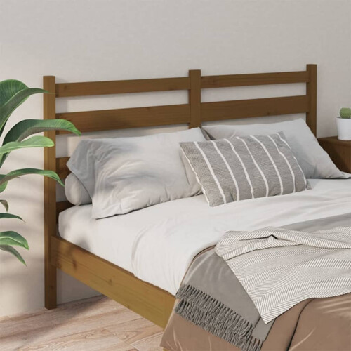 Berkfield Bed Headboard Honey Brown 186x4x100 cm Solid Wood Pine 2