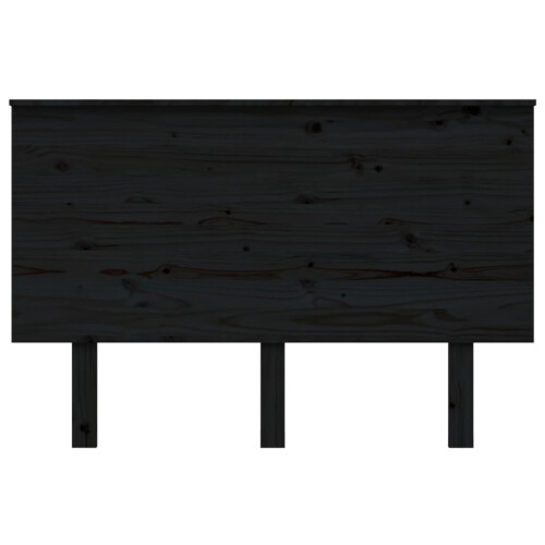 Berkfield Bed Headboard Black 124x6x82.5 cm Solid Wood Pine 2