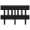 Berkfield Bed Headboard Black 203.5x3x81 cm Solid Wood Pine 3