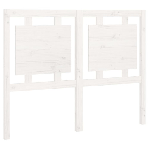 Berkfield Bed Headboard White 125.5x4x100 cm Solid Pine Wood 1