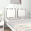 Berkfield Bed Headboard White 125.5x4x100 cm Solid Pine Wood 3