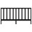 Berkfield Bed Headboard Black 206x4x100 cm Solid Wood Pine 4
