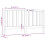 Berkfield Bed Headboard Black 206x4x100 cm Solid Wood Pine 6