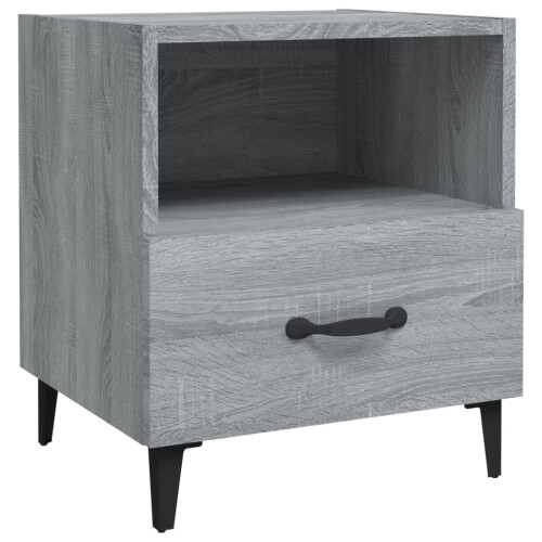 Berkfield Bedside Cabinets 2 pcs Grey Sonoma Engineered Wood 2