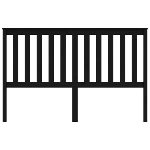 Berkfield Bed Headboard Black 166x6x101 cm Solid Wood Pine 2