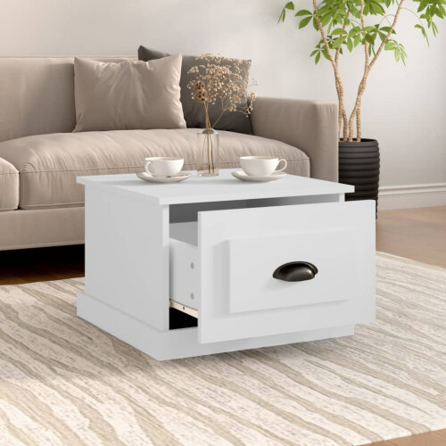 Berkfield Coffee Table White 50x50x35 cm Engineered Wood 2