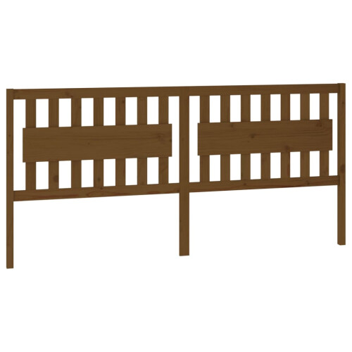Berkfield Bed Headboard Honey Brown 205.5x4x100 cm Solid Wood Pine 1