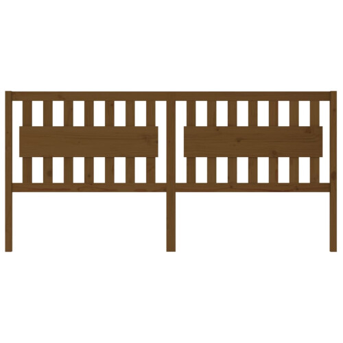 Berkfield Bed Headboard Honey Brown 205.5x4x100 cm Solid Wood Pine 2