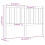 Berkfield Bed Headboard Black 146x4x100 cm Solid Wood Pine 6