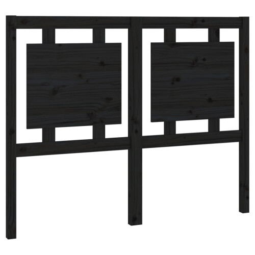 Berkfield Bed Headboard Black 125.5x4x100 cm Solid Pine Wood 1