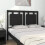 Berkfield Bed Headboard Black 125.5x4x100 cm Solid Pine Wood 3