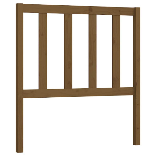 Berkfield Bed Headboard Honey Brown 106x4x100 cm Solid Wood Pine 1