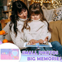 6 Unidades de 3 Pulgadas Kpop Photocard Binder áLbum de Fotos Love Heart Photo Card Holder 40 Bolsillos con Colgante de Oso