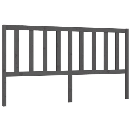Berkfield Bed Headboard Grey 186x4x100 cm Solid Wood Pine 1