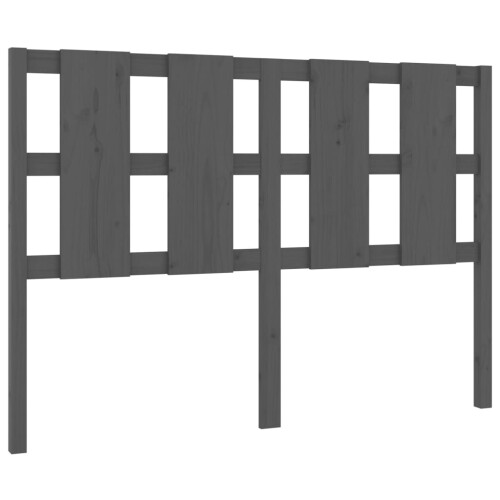 Berkfield Bed Headboard Grey 125.5x4x100 cm Solid Wood Pine 1
