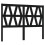 Berkfield Bed Headboard Black 126x4x100 cm Solid Wood Pine 2