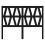 Berkfield Bed Headboard Black 126x4x100 cm Solid Wood Pine 3