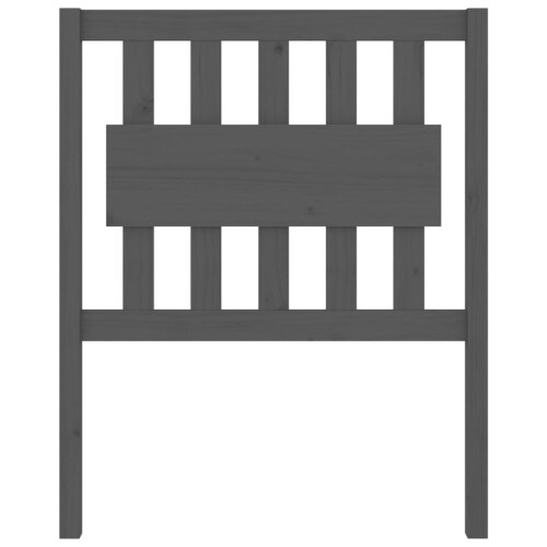 Berkfield Bed Headboard Grey 80.5x4x100 cm Solid Wood Pine 2