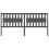 Berkfield Bed Headboard Grey 205.5x4x100 cm Solid Wood Pine 3