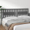 Berkfield Bed Headboard Grey 205.5x4x100 cm Solid Wood Pine 4