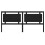 Berkfield Bed Headboard Black 205.5x4x100 cm Solid Pine Wood 4