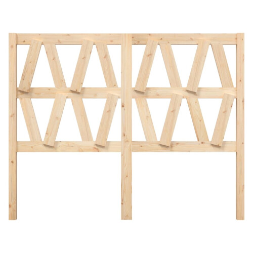 Berkfield Bed Headboard 141x4x100 cm Solid Wood Pine 2