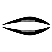 Car Glossy Black Front Headlight Cover Garnish Strip Eyebrow Cover Trim Sticker for Q50 2014-2023