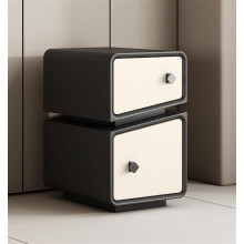 Modern Bedside Table Narrow Nightstand with Dual Drawer Storage, Multicolored 35cm Design for Small Spaces