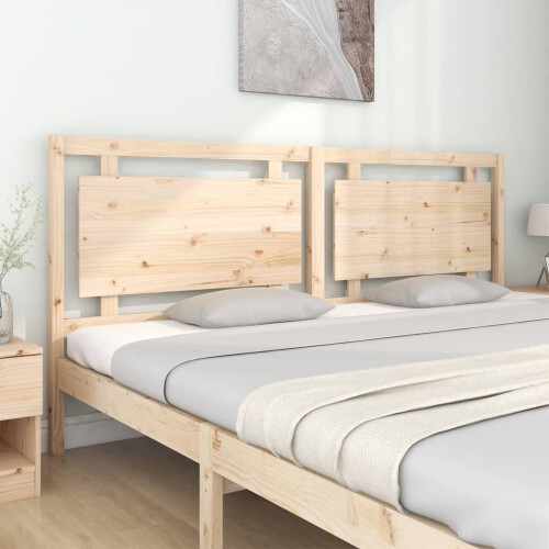Berkfield Bed Headboard 205.5x4x100 cm Solid Pine Wood 2