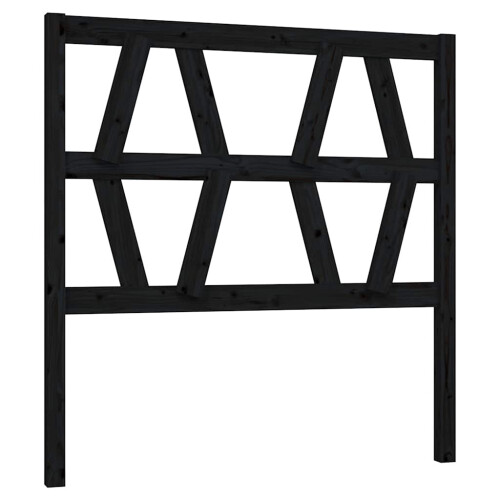 Berkfield Bed Headboard Black 81x4x100 cm Solid Wood Pine 1
