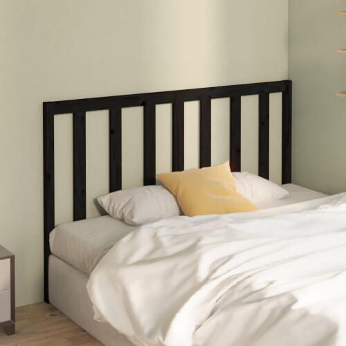 Berkfield Bed Headboard Black 166x4x100 cm Solid Wood Pine 2