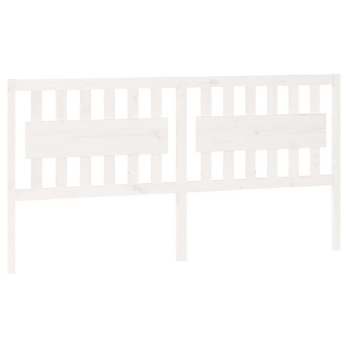 Berkfield Bed Headboard White 185.5x4x100 cm Solid Wood Pine 1