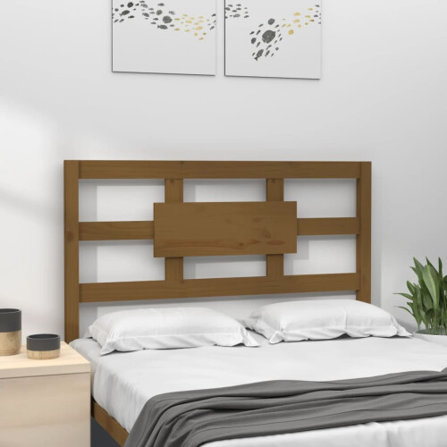Berkfield Bed Headboard Honey Brown 80.5x4x100 cm Solid Wood Pine 2