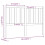 Berkfield Bed Headboard Black 166x4x100 cm Solid Wood Pine 6