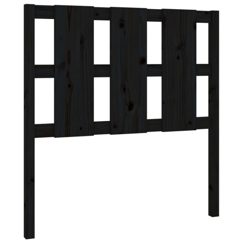 Berkfield Bed Headboard Black 95.5x4x100 cm Solid Wood Pine 1