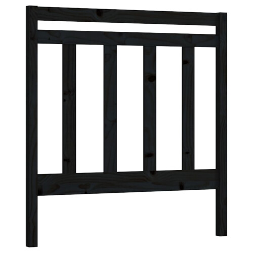 Berkfield Bed Headboard Black 96x4x100 cm Solid Wood Pine 1