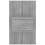 Berkfield Wall-mounted Bedside Cabinets 2 pcs Grey Sonoma 5