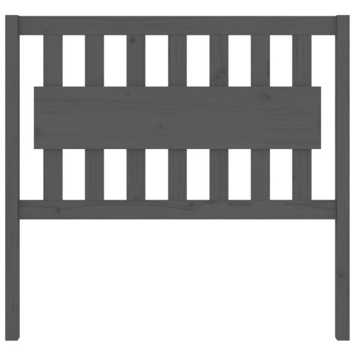 Berkfield Bed Headboard Grey 105.5x4x100 cm Solid Wood Pine 2