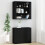 Berkfield Wall Cabinet Black 80x33x80 cm Engineered Wood 7