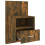 Berkfield Wall-mounted Bedside Cabinets 2 pcs Smoked Oak 7