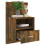 Berkfield Wall-mounted Bedside Cabinets 2 pcs Smoked Oak 9
