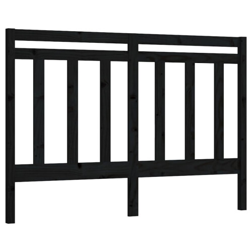 Berkfield Bed Headboard Black 156x4x100 cm Solid Wood Pine 1