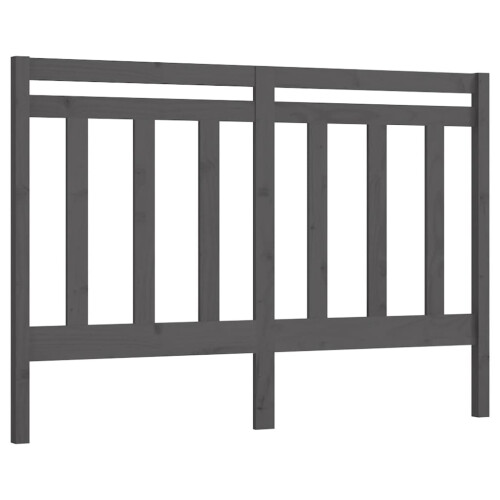 Berkfield Bed Headboard Grey 126x4x100 cm Solid Wood Pine 1