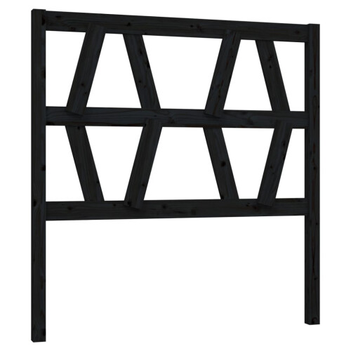 Berkfield Bed Headboard Black 96x4x100 cm Solid Wood Pine 1
