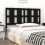 Berkfield Bed Headboard Black 125.5x4x100 cm Solid Wood Pine 3