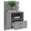 Berkfield Wall-mounted Bedside Cabinets 2 pcs Grey Sonoma 9